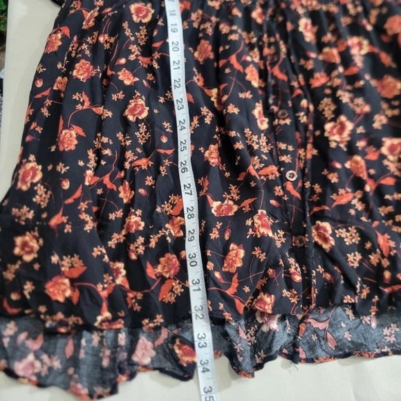 Free People Floral Boho Flower Field Mini Dress size Large - Picture 9 of 16